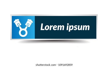 Piston icon vector and label