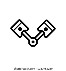 plantilla de símbolo vector de icono de pistón