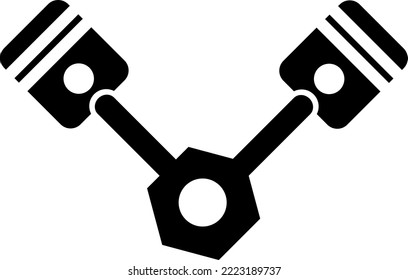 plantilla de símbolo vector de icono de pistón en fondo blanco..eps