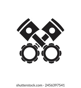 Kolben-Symbol-Vektorgrafik Vorlage Illustration Logo Design