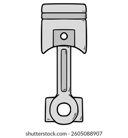 piston illustration hand drawn isolated vector