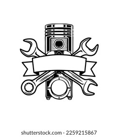 piston illustration vector graphic for logo concept or wall decoration etc