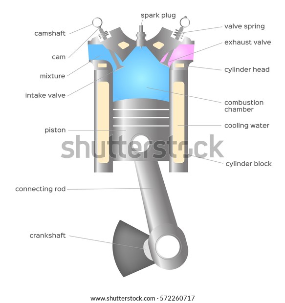 Piston Infographic Vector Stock Vector (Royalty Free) 572260717