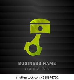 Piston Lime Green and Black silk fashion premium icon / Logo
