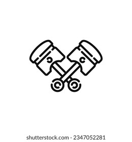 Pistenzeilensymbol einzeln auf weißem Hintergrund