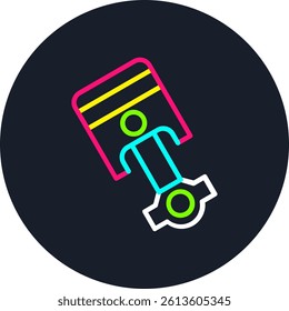 Piston Line Multi Colour Circle