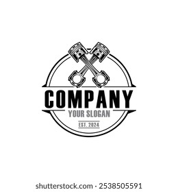 piston logo , automobile logo vector