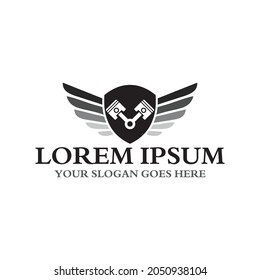 logotipo de pistón , vector del logotipo del automóvil