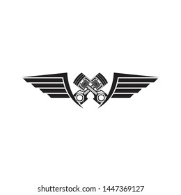 Piston logo design vector template