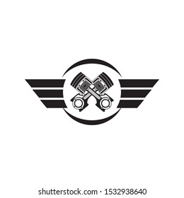Piston logo design vector template