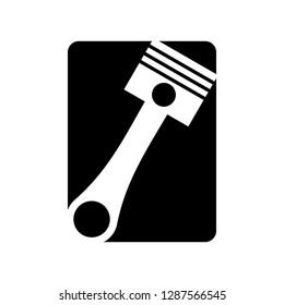 Piston Logo. Race Icon. Automotive Symbol. Vector Eps 10.