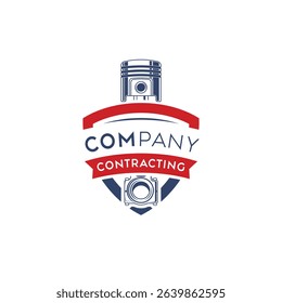 Piston logo with retro style