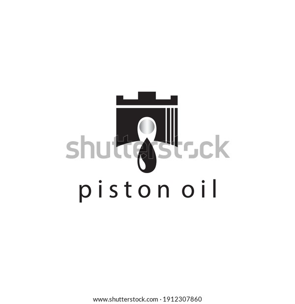piston logo vector\
illustration oil design