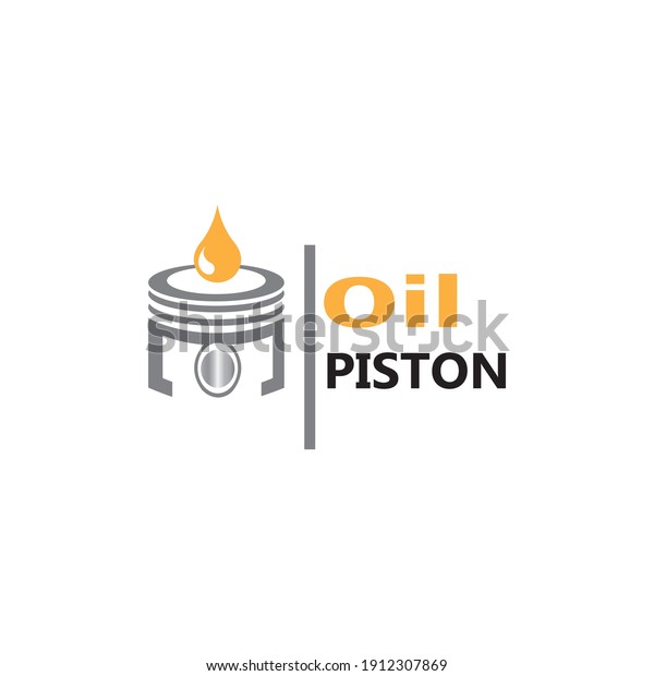 piston logo\
vector illustration oil design\
template