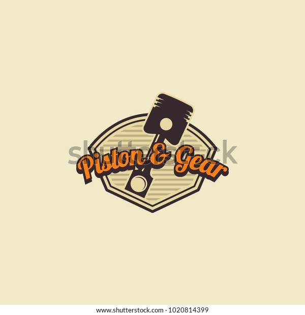 Piston logo vector. Machine\
logo