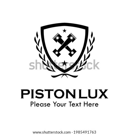 Piston lux design logo template illustration