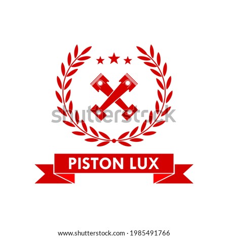 Piston lux design logo template illustration