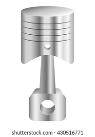 piston on white background - vector illustration