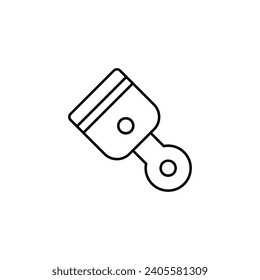 piston outline thin icon. balance symbol. good for web and mobile app