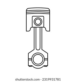 Piston Outline Vector Design Illustration