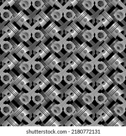 Patrón de pistón sin fisuras. Antecedentes del club de motocicletas. textura del club de ciclismo