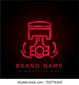 Piston red chromium metallic logo