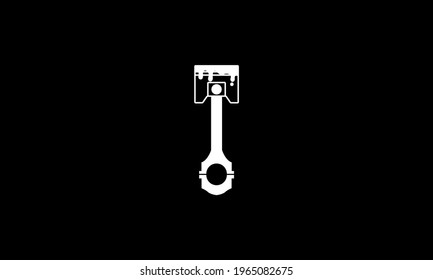 piston shape with oil logo symbol icon vector graphic design illustration