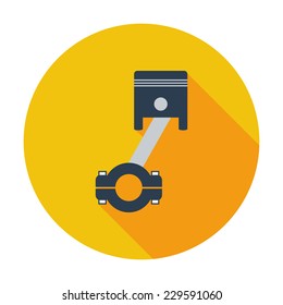 Piston. Single flat color icon. Vector illustration.
