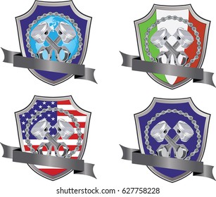 Piston and spindle motor identification stickers