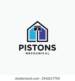 Piston technology logo, piston technology logo symbol, piston engine maintenance, piston spare parts.