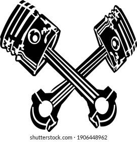 piston in vector art style