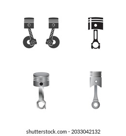 plantilla de ilustración de diseño de icono del vector de pistón