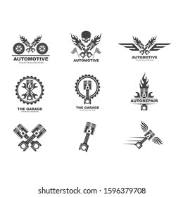 piston vector icon illustration design template