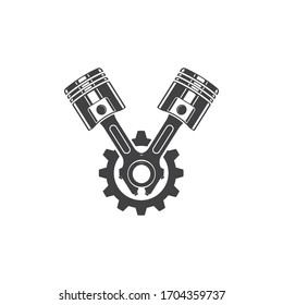 piston vector icon illustration design template