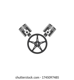 piston vector icon illustration design template
