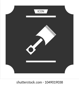 piston vector icon isolated on background.