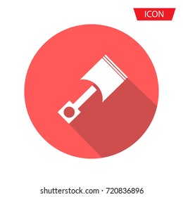 piston vector icon isolated on background.
