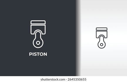Kolben-Vektorgrafik, Symbol oder Logo-Zeichen, einzelne Symbolgrafik
