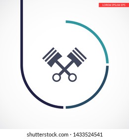 Piston Vector icon . Lorem Ipsum Illustration design