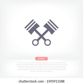 Piston Vector icon . Lorem Ipsum Illustration design