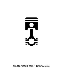 Piston vector icon. Simple flat symbol on white background