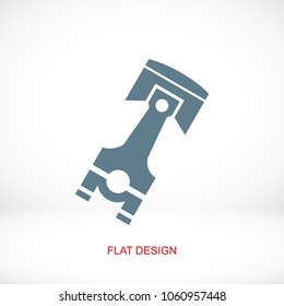 piston vector icon, stock vector illustration flat design style
