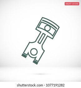 piston vector icon, stock vector illustration flat design style