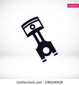 piston vector icon, stock vector illustration flat design style