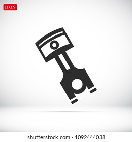 piston vector icon, stock vector illustration flat design style