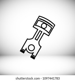 piston vector icon, stock vector illustration flat design style
