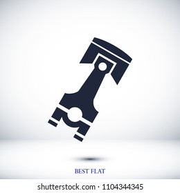 piston vector icon, stock vector illustration flat design style