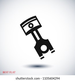 piston vector icon, stock vector illustration flat design style