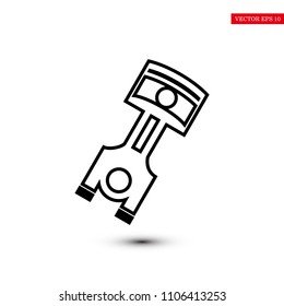 piston vector icon, stock vector illustration flat design style