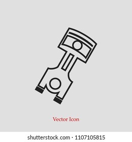 piston vector icon, stock vector illustration flat design style